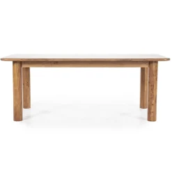 Acacia houten eettafel met afgeronde hoeken