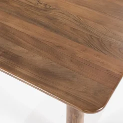 Acacia houten eettafel met afgeronde hoeken