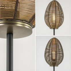 Antiek bronzen tafellamp Yaelle Light and Living