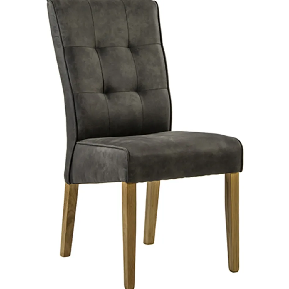 Antraciet stoffen eetkamerstoel