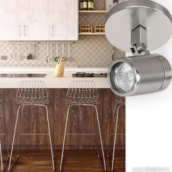 Badkamer spot Rain nikkel verstelbaar