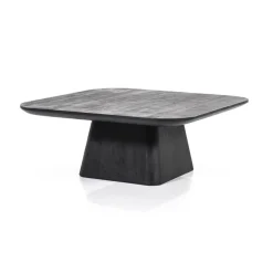 Bijzettafel Aron zwart 80x80 cm