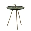 Bijzettafel Saphire groen met brons 39 cm