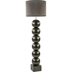 Brons/bruine vloerlamp inclusief ronde kap 50 cm