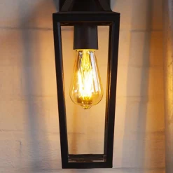 Buitenlamp lantaarn zwart IP44