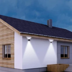 Buitenlamp Logan zwart + sch.sensor IP54