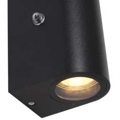 Buitenlamp Logan zwart+schemersensor IP44
