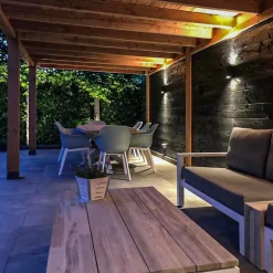 Buitenlamp rechthoek zwart up+down gu10 IP54