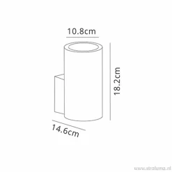 Buitenlamp Volcano wand grafiet IP65