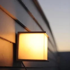 Buitenlamp wand kubus IP44 donker grijs