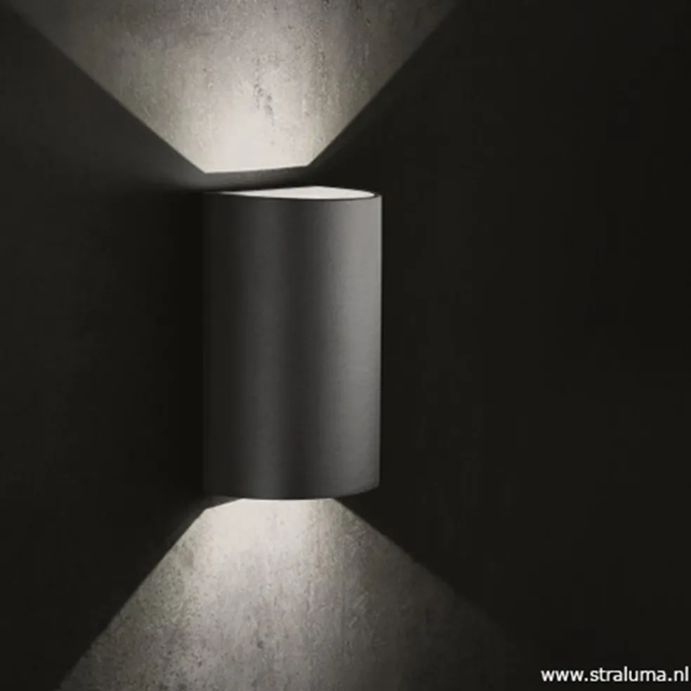 Buitenlamp wand up+down antraciet IP54