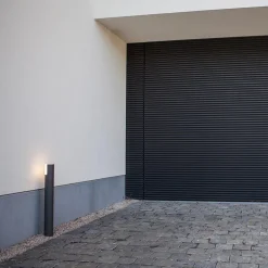 Buitenpaal grijs cilinder draaibaar IP54