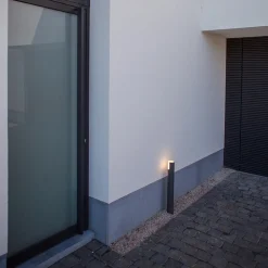 Buitenpaal grijs cilinder draaibaar IP54