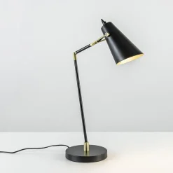 Bureaulamp Barre zwart/matgoud