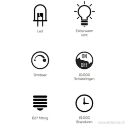 Calex Megaglobe led gold 3w e27