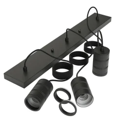 Calex multipendel 3-lichts balk E27 pendels zwart