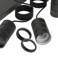 Calex multipendel 3-lichts balk E27 pendels zwart