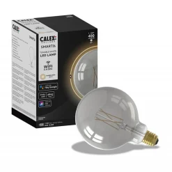 Calex Smart Home E27 Globe LED filament smoke G125