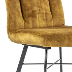 Chique eetkamerstoel velours goud