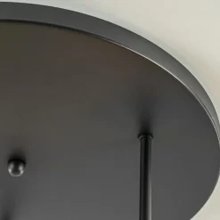 Chique 3-lichts plafondlamp zwart met goud glas