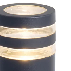 Cilinder buitenlamp paal donker grijs GU10