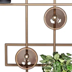 Decoratief metalen wandrek inclusief potten