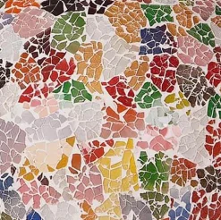 Decoratieve tafellamp gekleurd glas bol