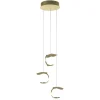 Design LED hanglamp 3-lichts rond goldleaf