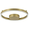Design LED plafond/wandlamp ring goud