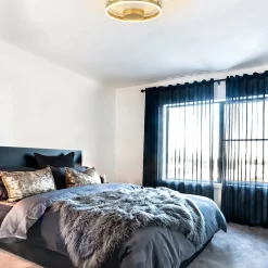 Design LED plafond/wandlamp ring goud