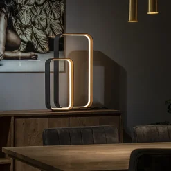 Design LED tafellamp dimbaar zwart/goud