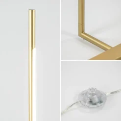 Design LED vloerlamp goud verstelbaar