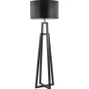 Design vloerlamp mat zwart frame exclusief kap