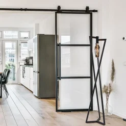 Design vloerlamp Taranto zwart metaal dimbaar