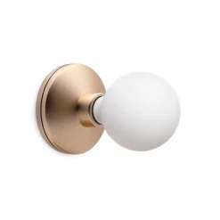 Dimbare wandlamp op batterij goud met frosted