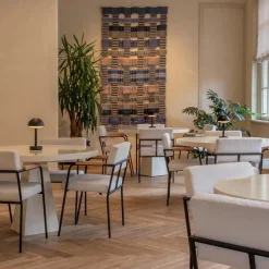 Draadloze LED tafellamp zwart oplaadbaar