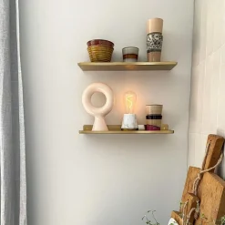 Draadloze tafellamp wit marmer met heldere lichtbron dimbaar