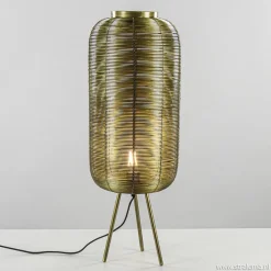 Driepoot tafellamp Tomek antiek brons