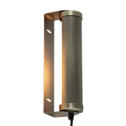 E14 wandlamp mat antiek brass met snoer