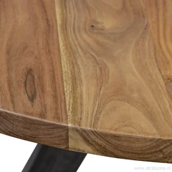 Eettafel Acaciahout 3-poot zwart  Ø120