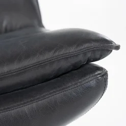 Fauteuil Sven leder - zwart