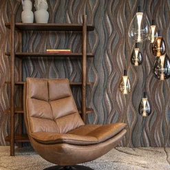 Fauteuil Sven leer - cognac