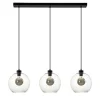 Glazen 3-lichts hanglamp eettafel clear