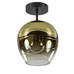 Glazen plafondlamp gold gradient met zwart