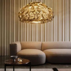 Grote design hanglamp Quantica goud