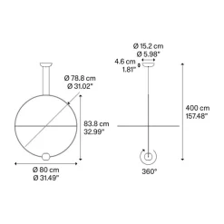 Grote design hanglamp ring met LED spot
