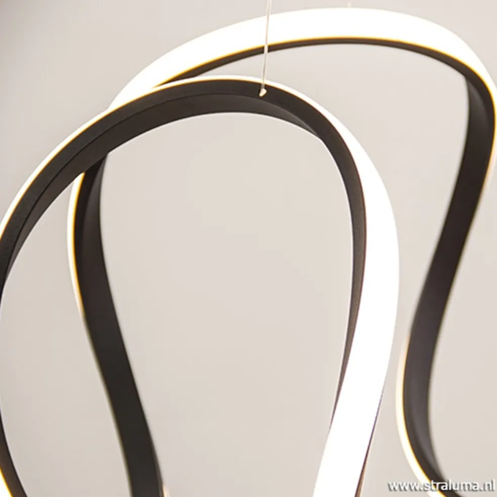 Grote design hanglamp zwart LED