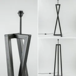 Grote design vloerlamp Calitri staal exclusief kap