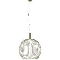 Grote draad hanglamp mat zand 70 cm