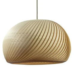 Grote hanglamp hout naturel rond 60 cm
